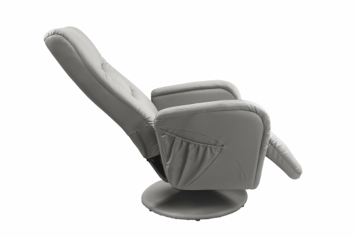 PULSAR recliner fotel z funkcją masażu i podgrzewania popielaty