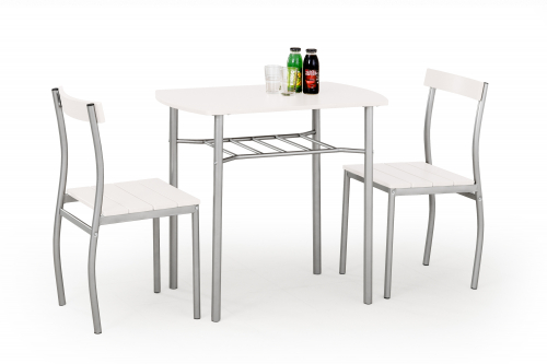 Zestaw: stół LANCE + 2 krzesła biały