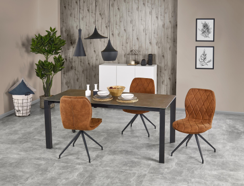 Stół rozkładany HORIZON 120-180/85/76 cm humo/czarny