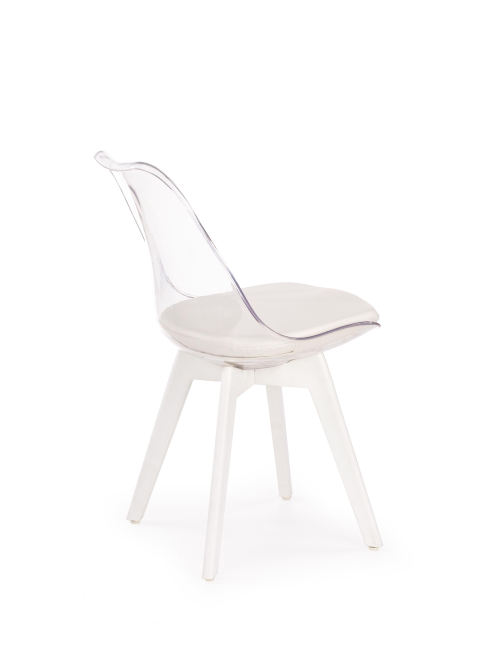 K245 krzesło bezbarwny / biały (1p=2szt)