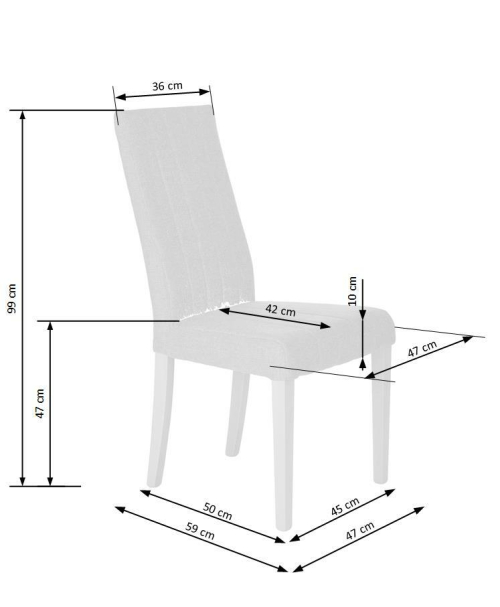 DIEGO krzesło biały / tap. Inari 91