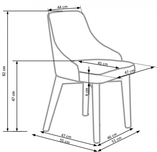 TOLEDO krzesło dąb sonoma / tap. Inari 91 (1p=2szt)